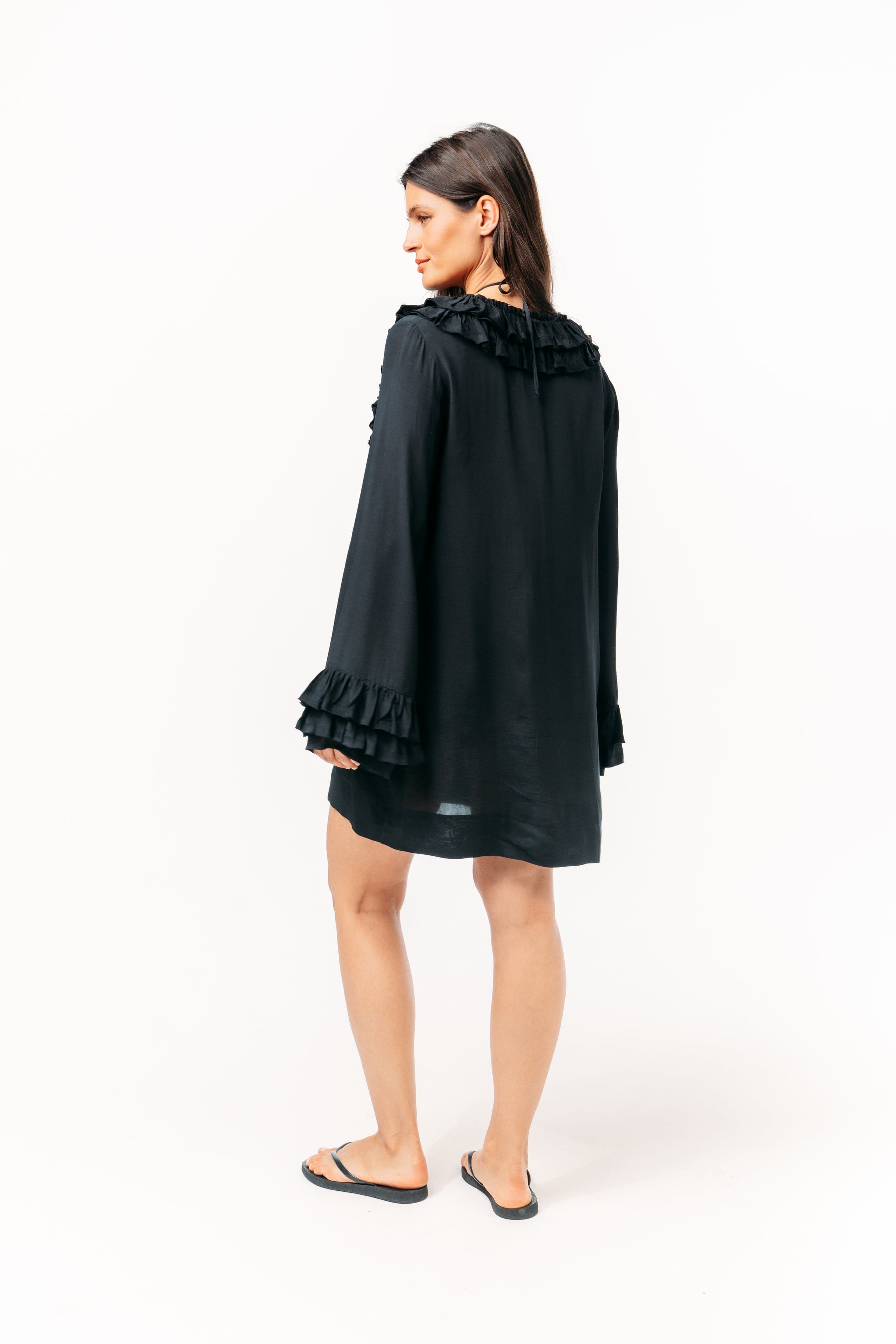 Ivorie Studio Dress Riviera Frill Dress - Black