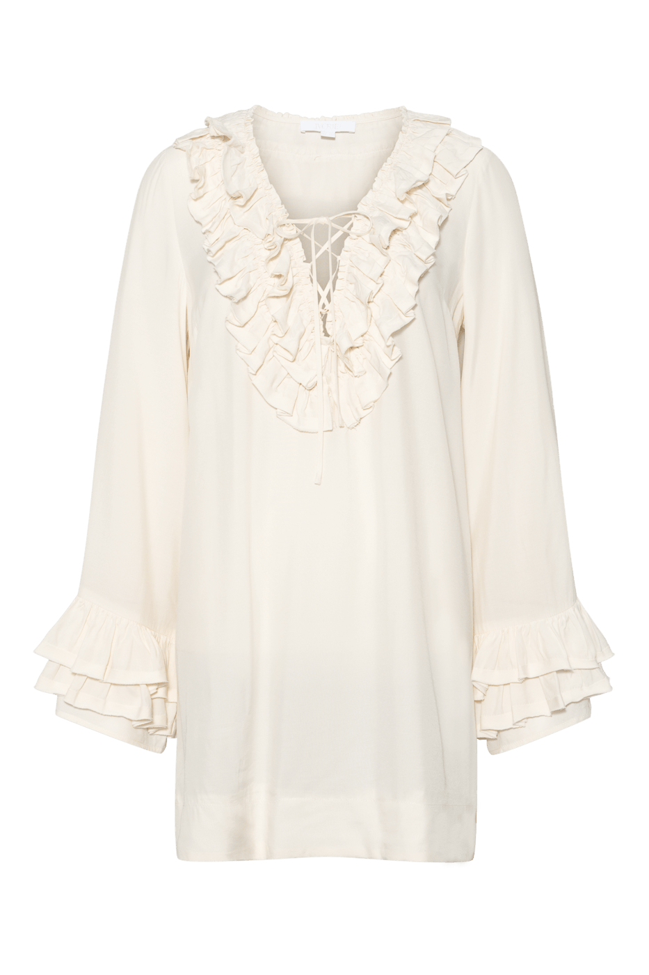 Ivorie Studio Dress Riviera Frill Dress - Whisper White
