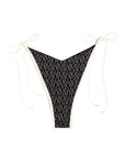 Ivorie Studio Dubai Bikini Bottom - Black & Logo Print