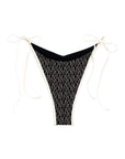 Ivorie Studio Dubai Bikini Bottom - Black & Logo Print