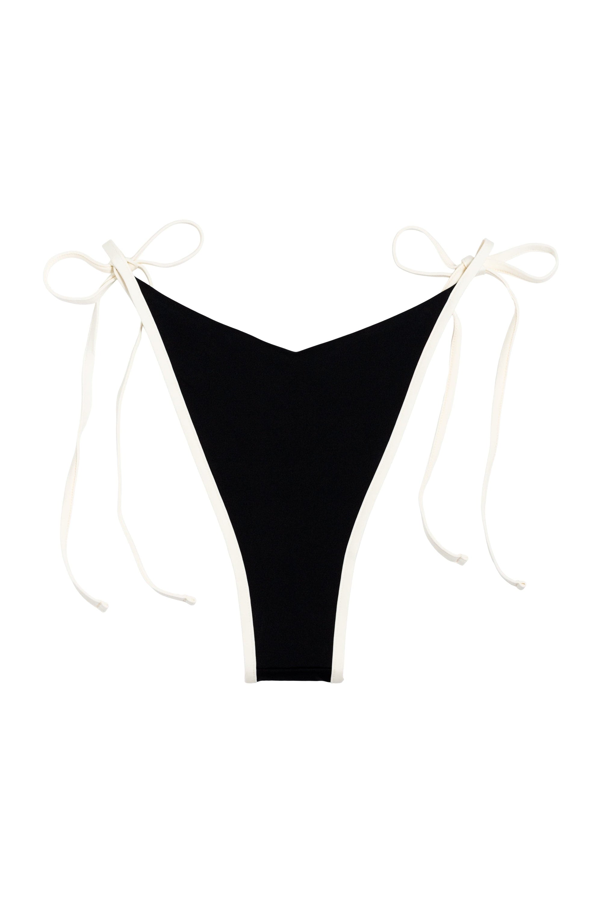 Ivorie Studio Dubai Bikini Bottom - Black &amp; Logo Print