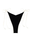 Ivorie Studio Dubai Bikini Bottom - Black & Logo Print