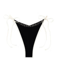 Ivorie Studio Dubai Bikini Bottom - Black & Logo Print