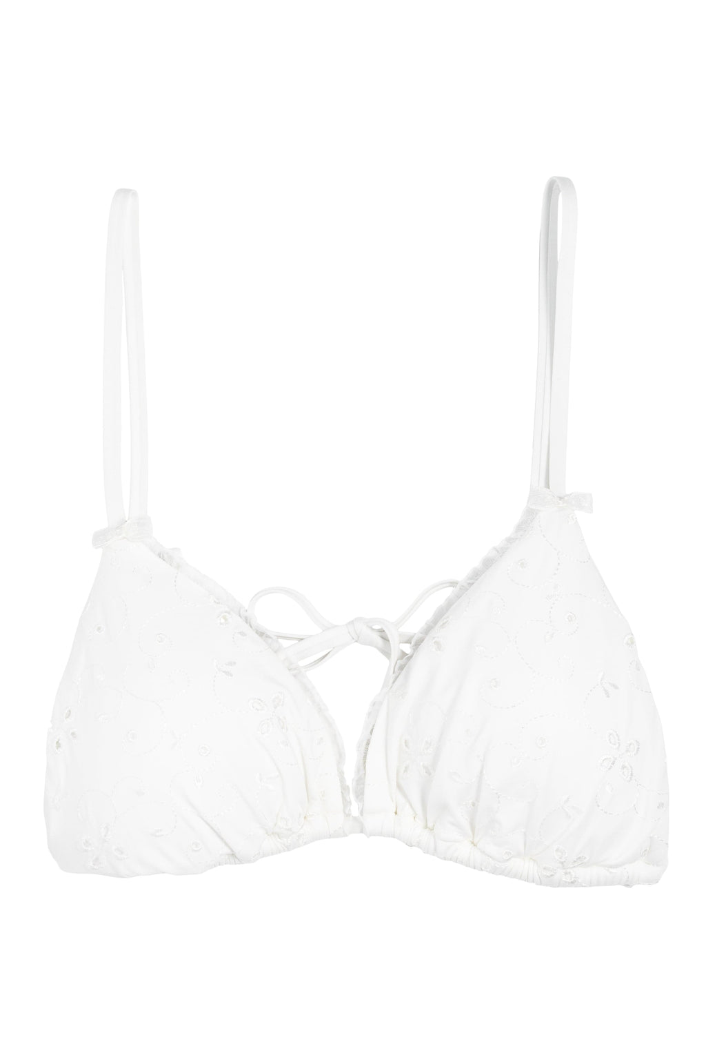 Ivorie Studio Dubai Bikini Top - White Broderie Anglaise