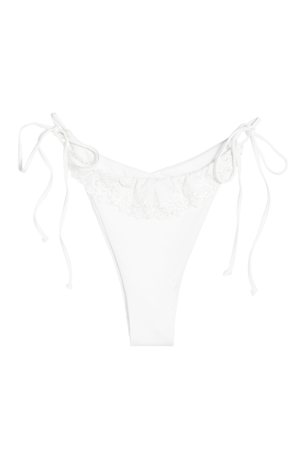 Ivorie Studio Dubai Frill Bikini Bottom - White