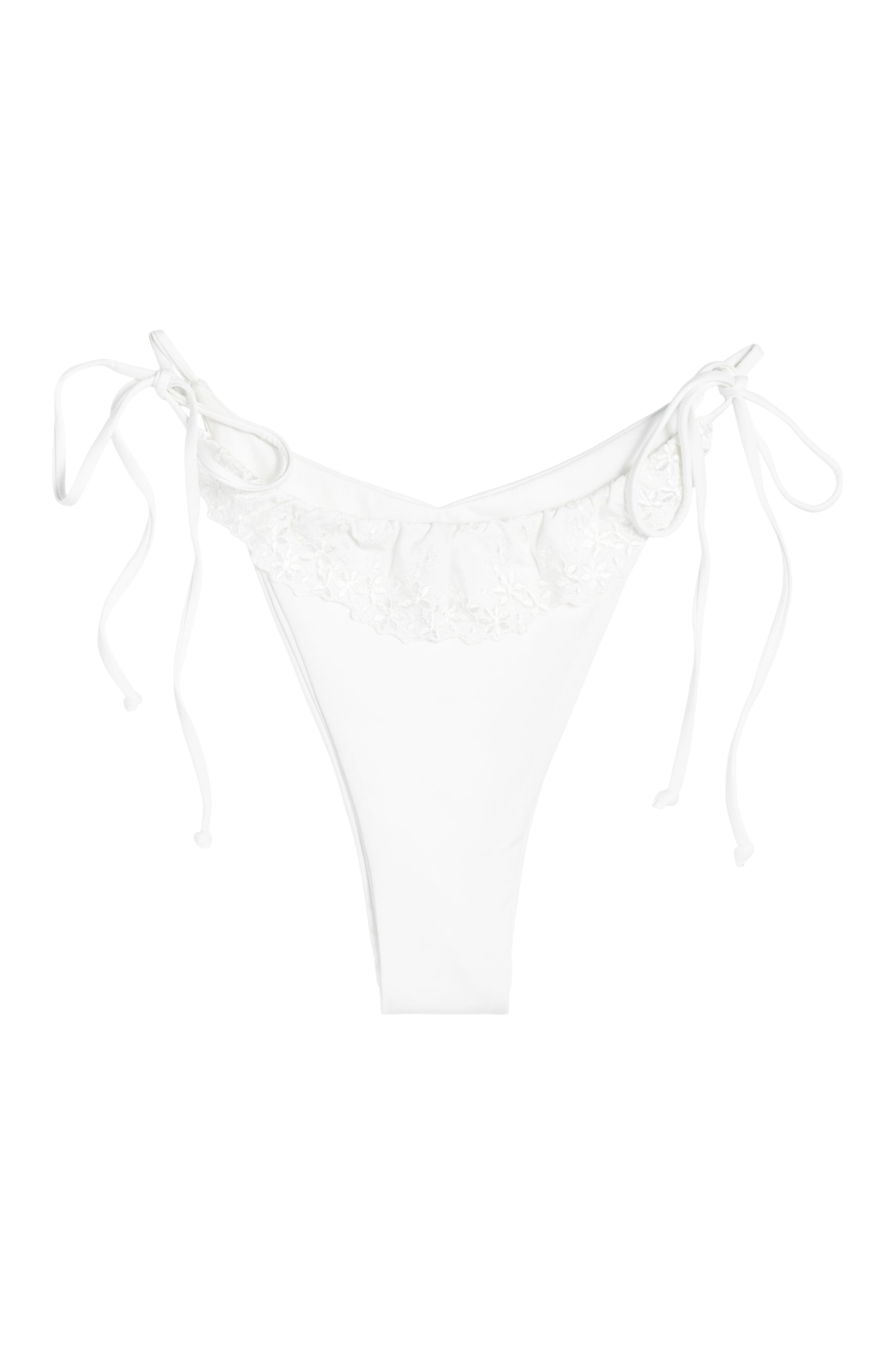 Ivorie Studio Dubai Frill Bikini Bottom - White