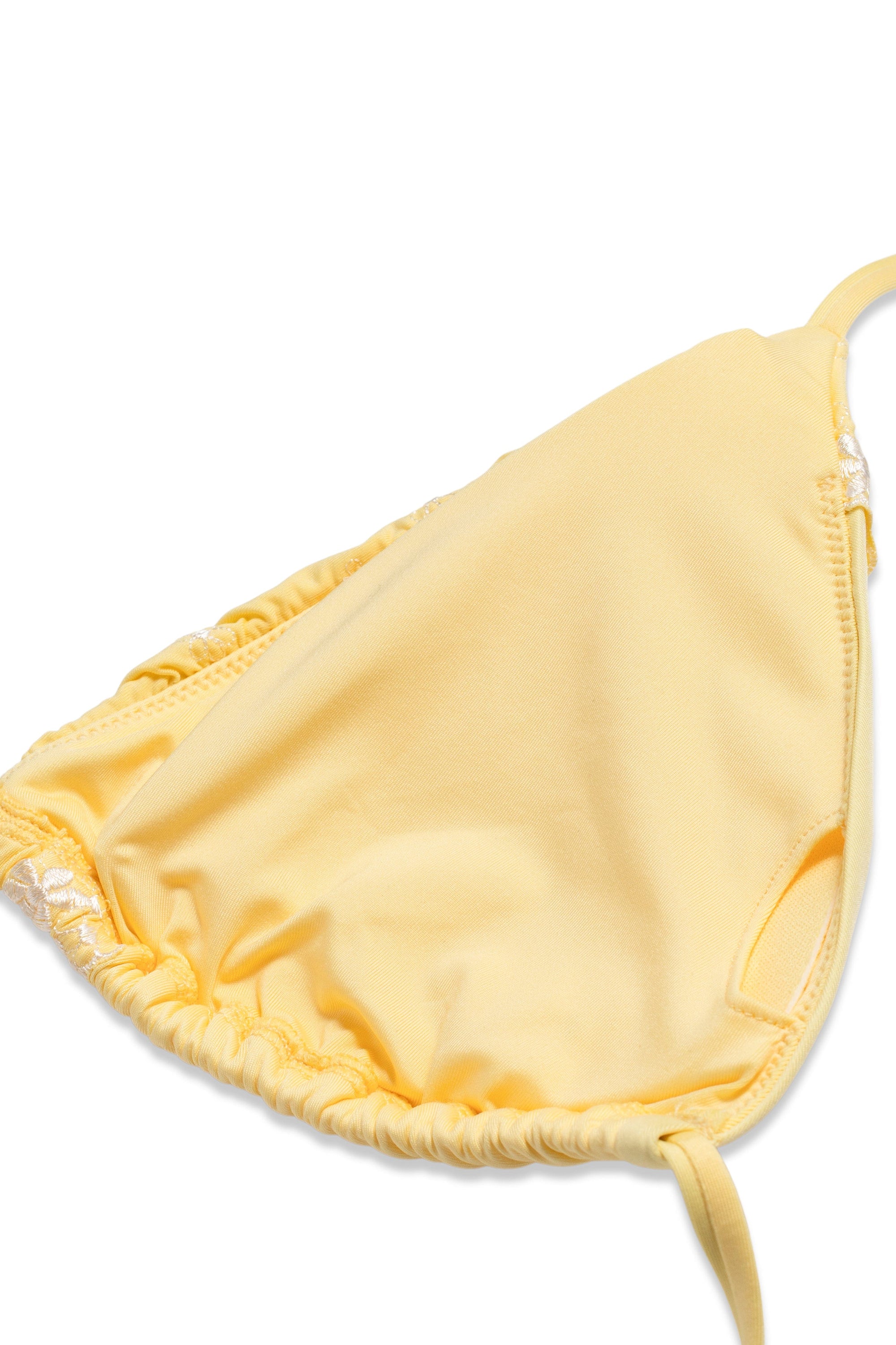 Ivorie Studio Dubai Frill Bikini Top - Pastel Yellow