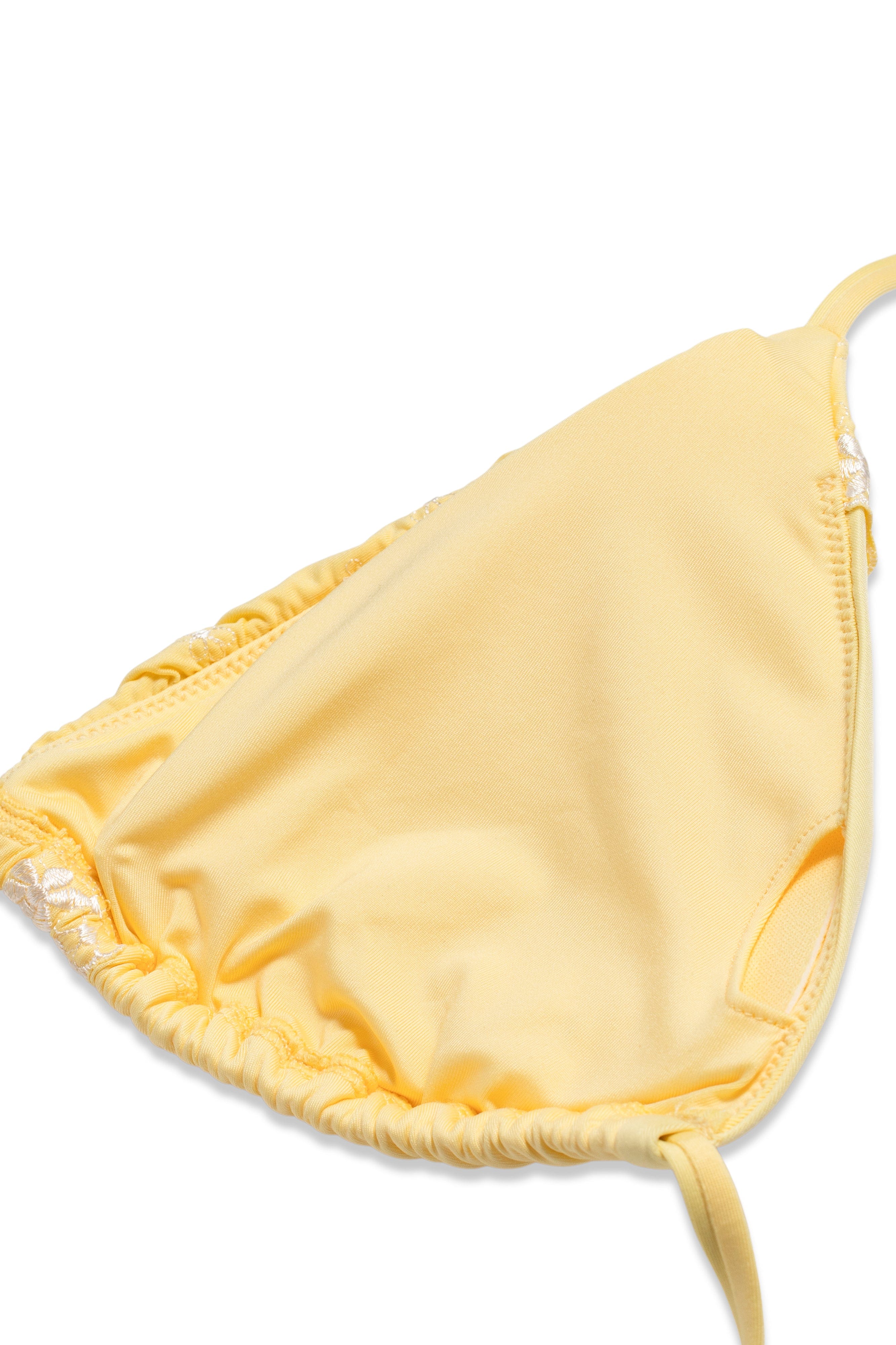 Ivorie Studio Dubai Frill Bikini Top - Pastel Yellow