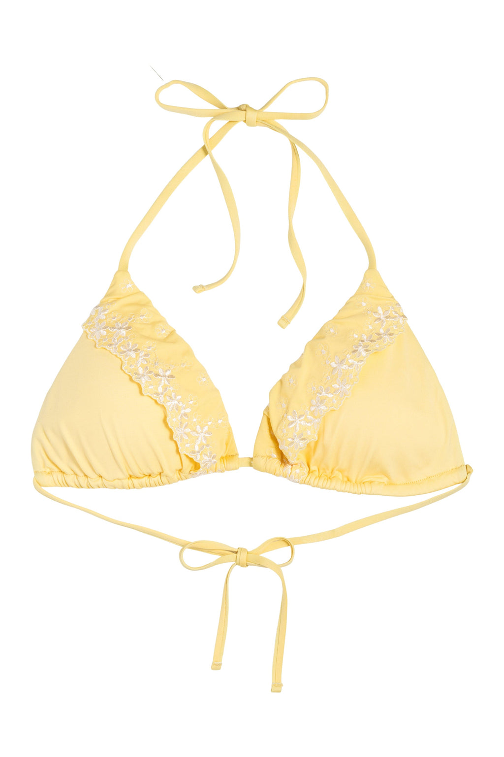 Ivorie Studio Dubai Frill Bikini Top - Pastel Yellow