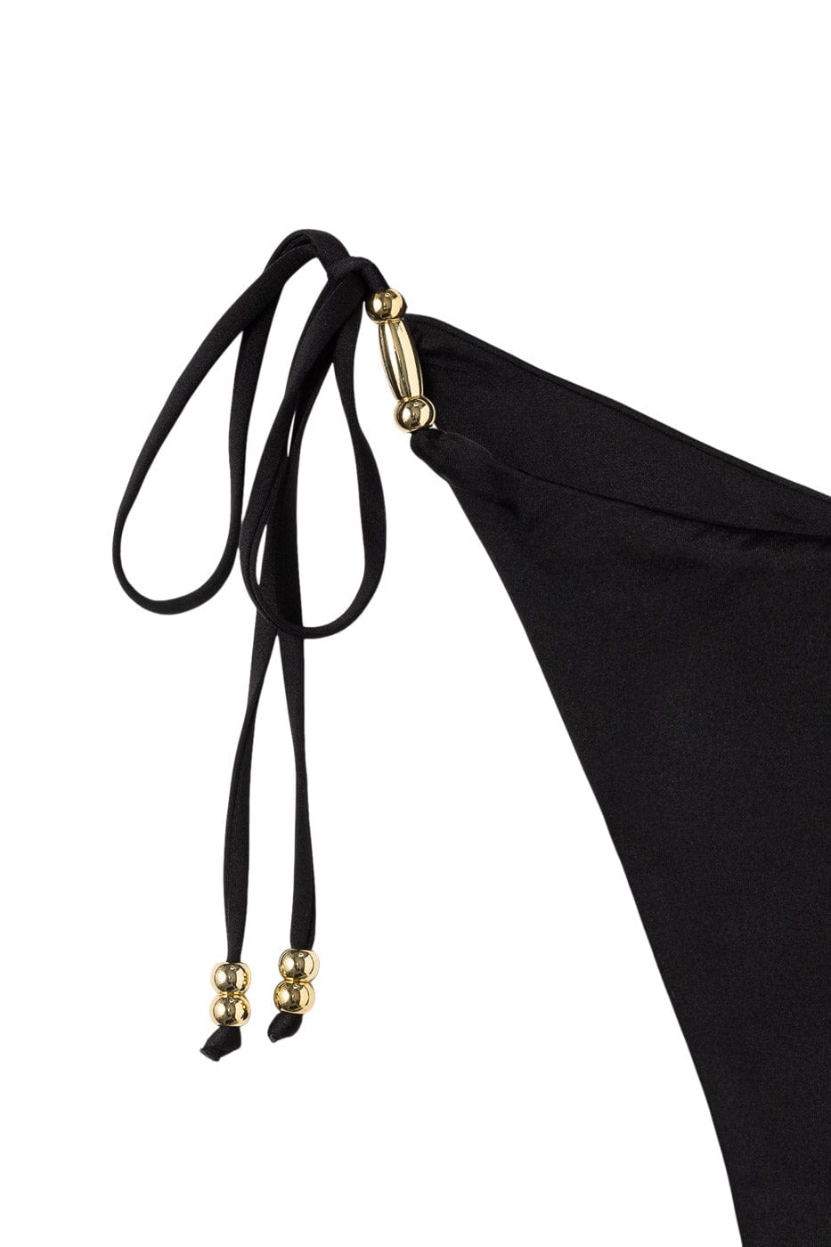Ivorie Studio Dubai Tie Bottom - Tropical Midnight Black with Gold Beads