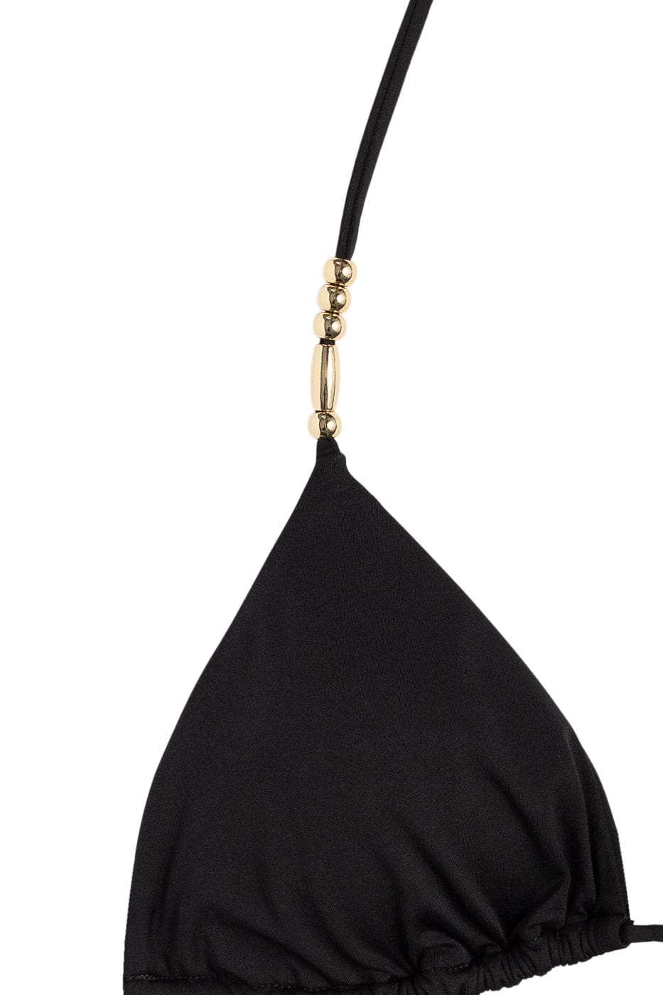Ivorie Studio Dubai Triangle Top -  Tropical Midnight Black with Gold Beads