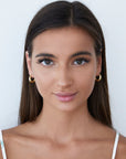 Ivorie Studio Earrings Dubai Medium Hoops, Gold