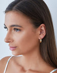 Ivorie Studio Earrings Dubai Medium Hoops, Gold