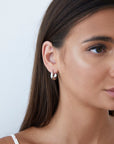 Ivorie Studio Earrings Dubai Medium Hoops, Silver