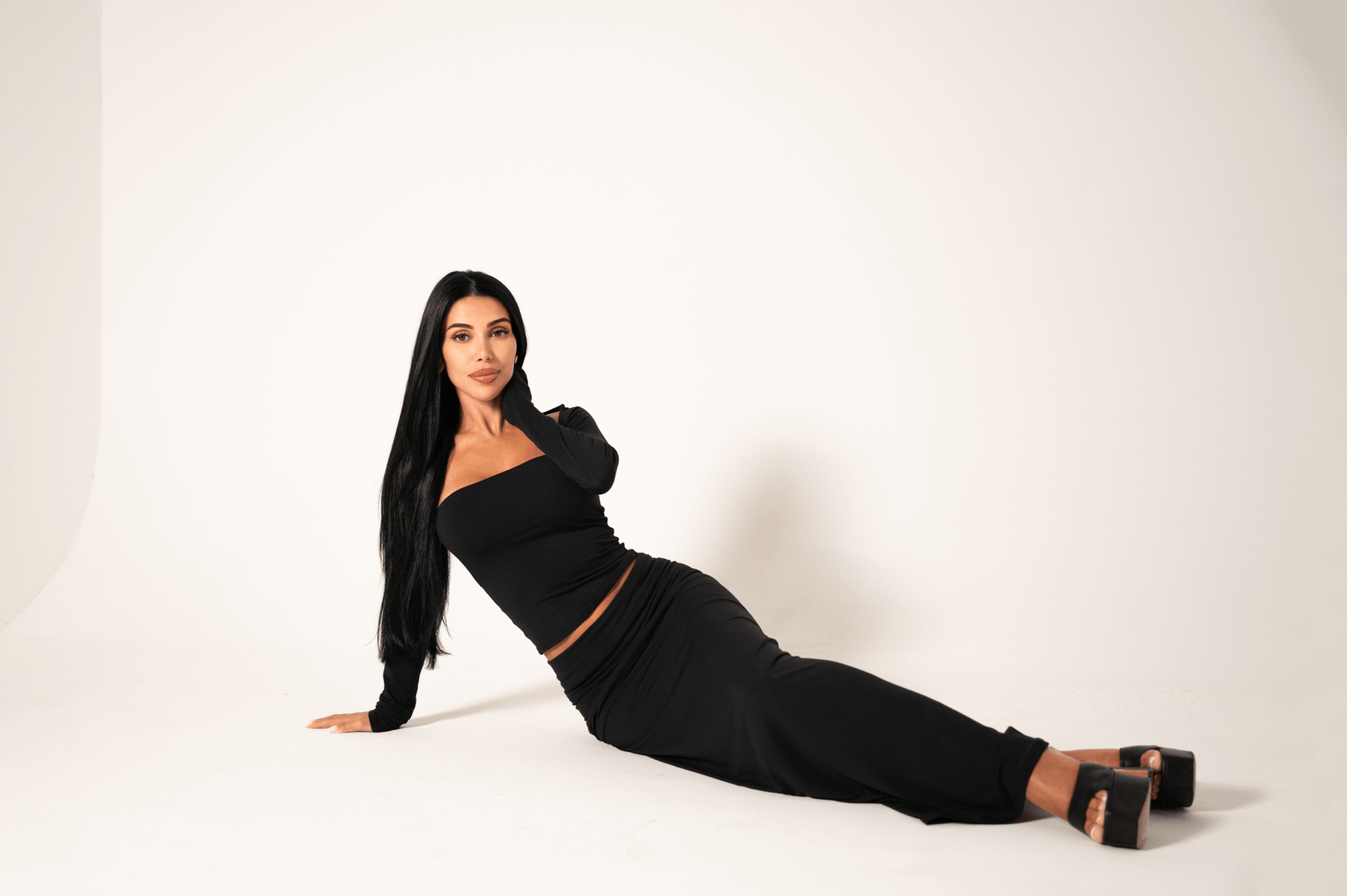 Ivorie Studio Fold Over Waistband Skirt