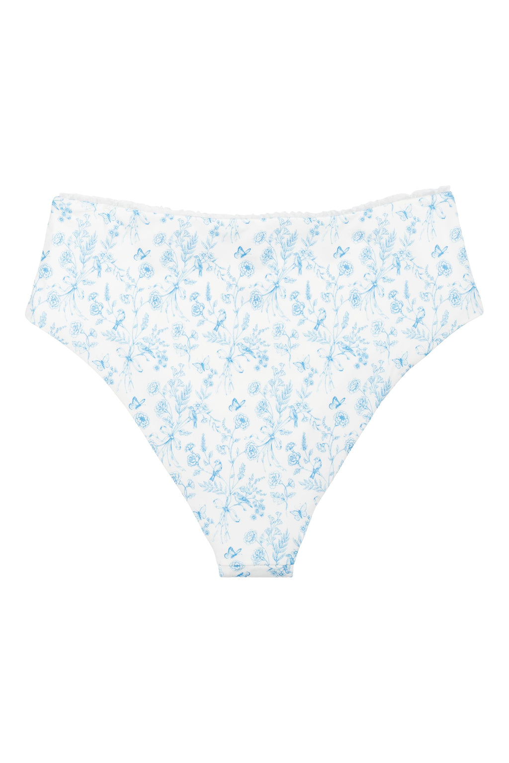 Ivorie Studio Italy Mid Waist Bikini Bottom - Porcelain Print
