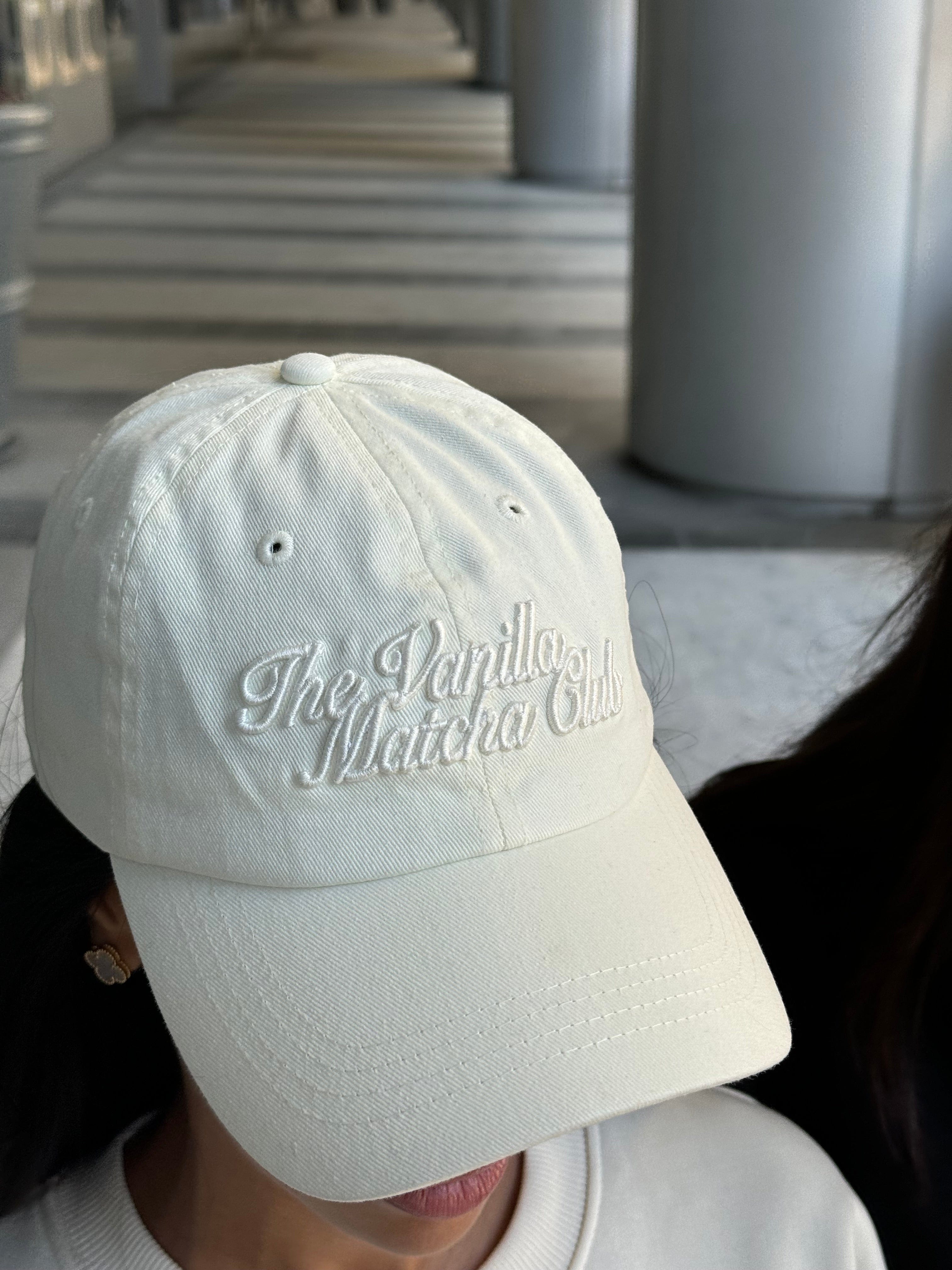 Ivorie Studio One Size / Cream w/ Vanilla Matcha Club Ivorie Cotton Cap - Creme