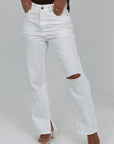 Ivorie Studio Jeans White Distressed Jeans