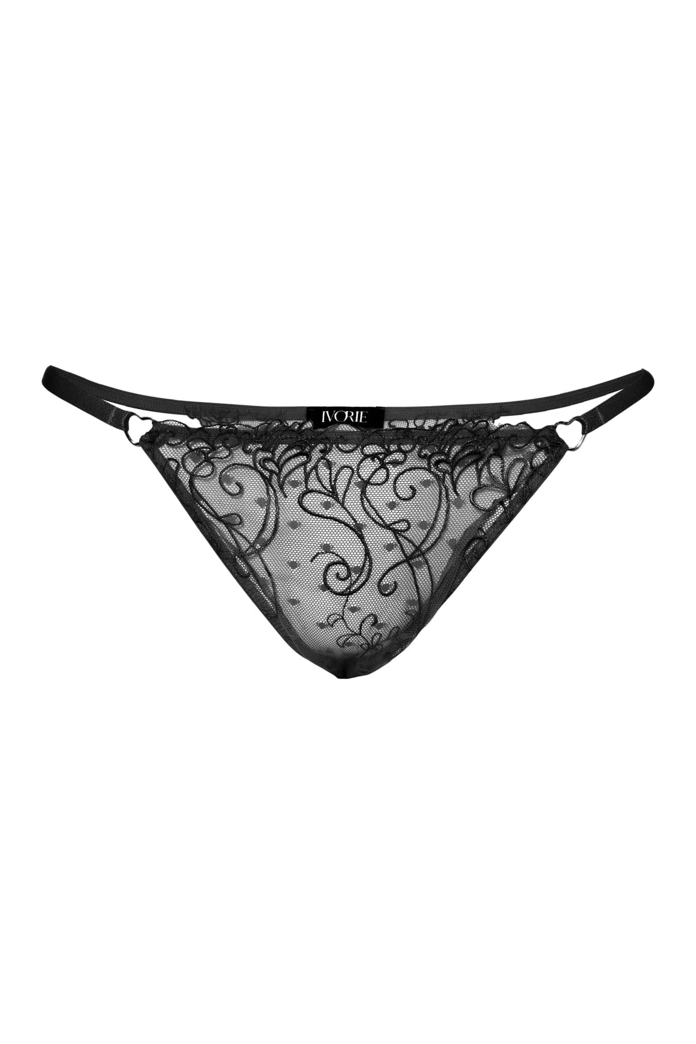 Ivorie Studio Love Heart Thong - Black