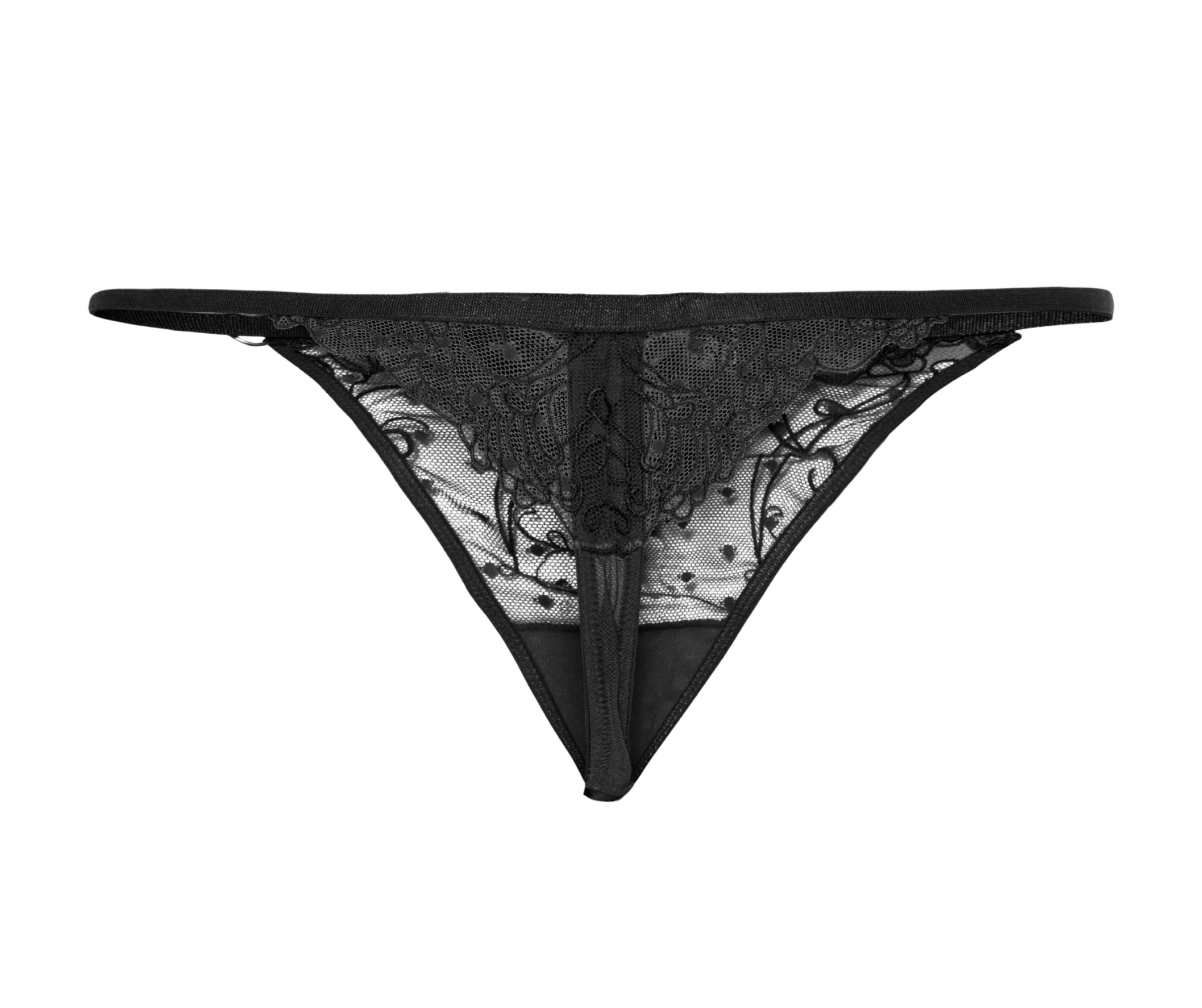 Ivorie Studio Love Heart Thong - Black