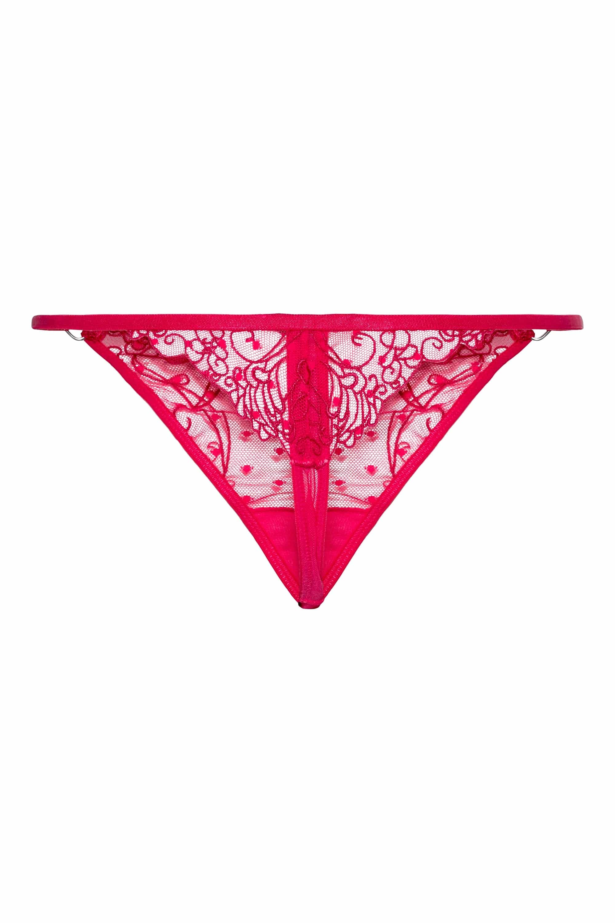 Ivorie Studio Love Heart Thong - Raspberry Red