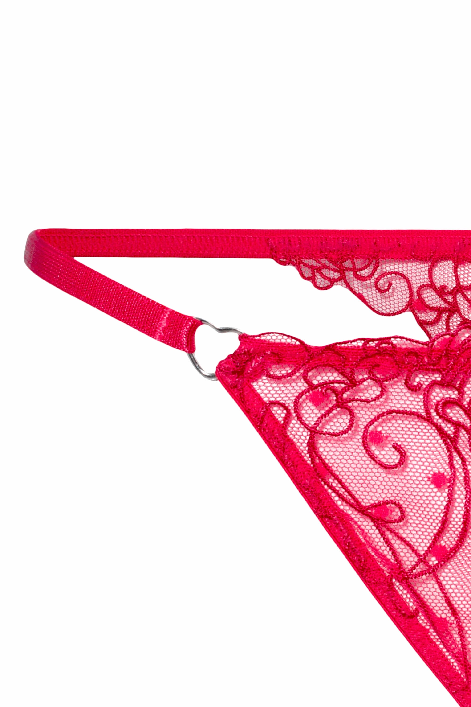 Ivorie Studio Love Heart Thong - Raspberry Red