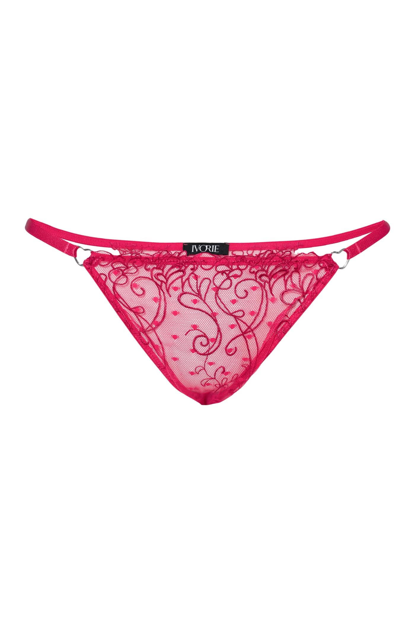 Ivorie Studio Love Heart Thong - Raspberry Red