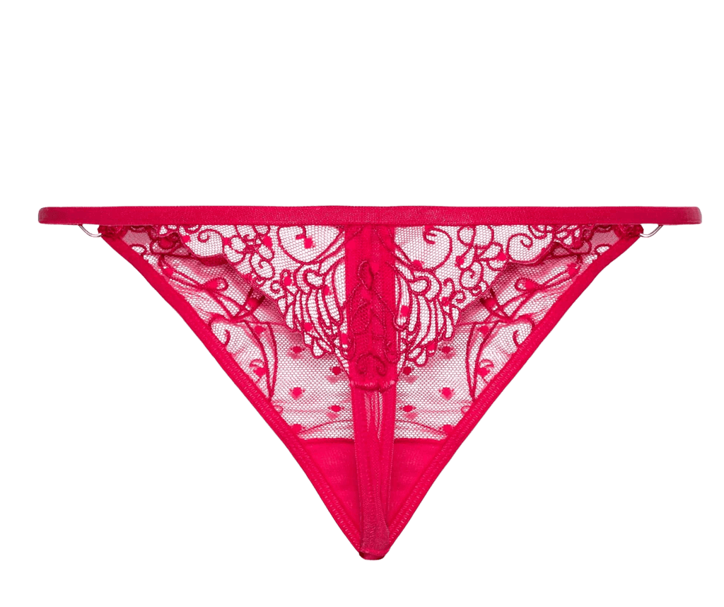 Ivorie Studio Love Heart Thong - Raspberry Red