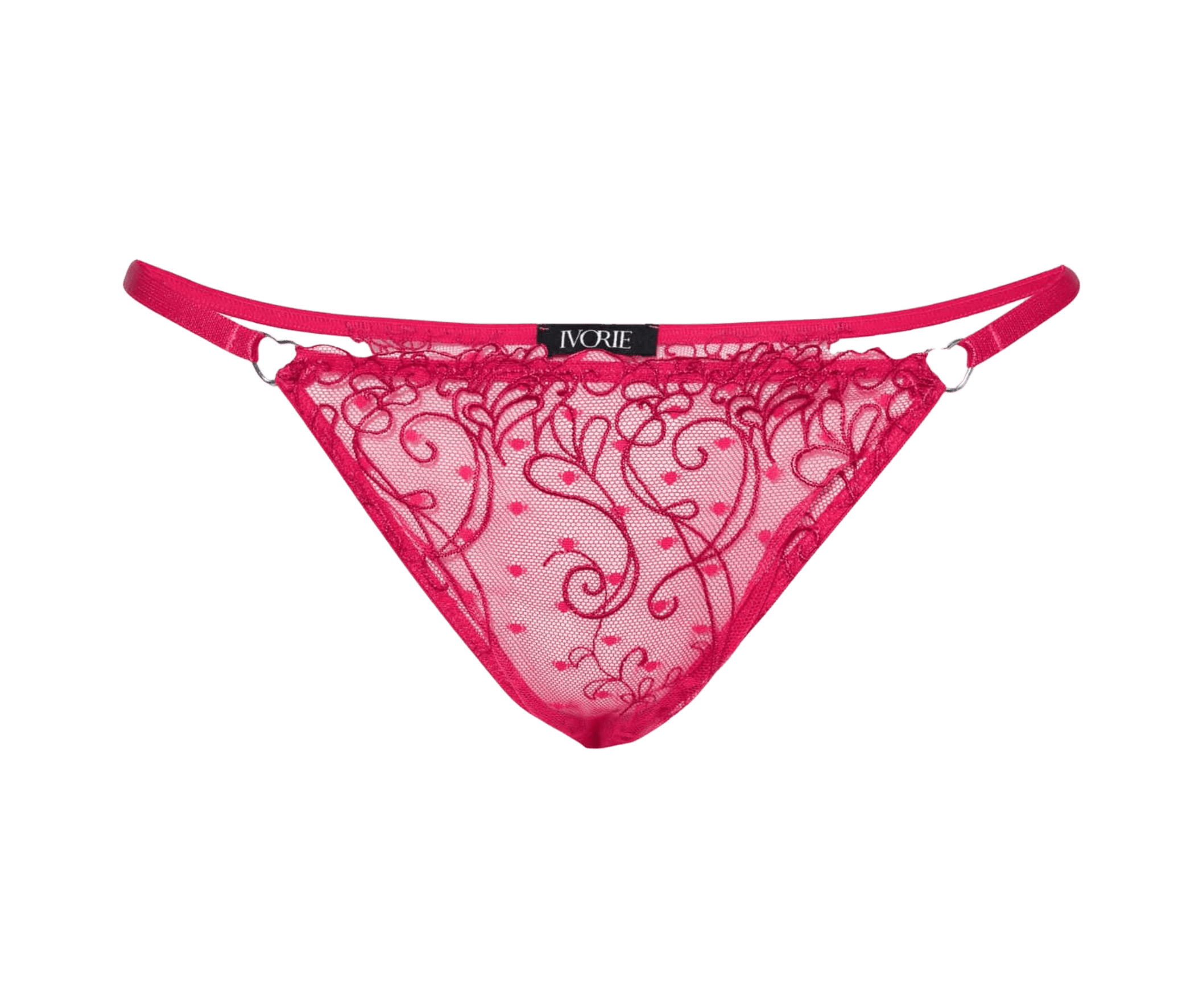 Ivorie Studio Love Heart Thong - Raspberry Red