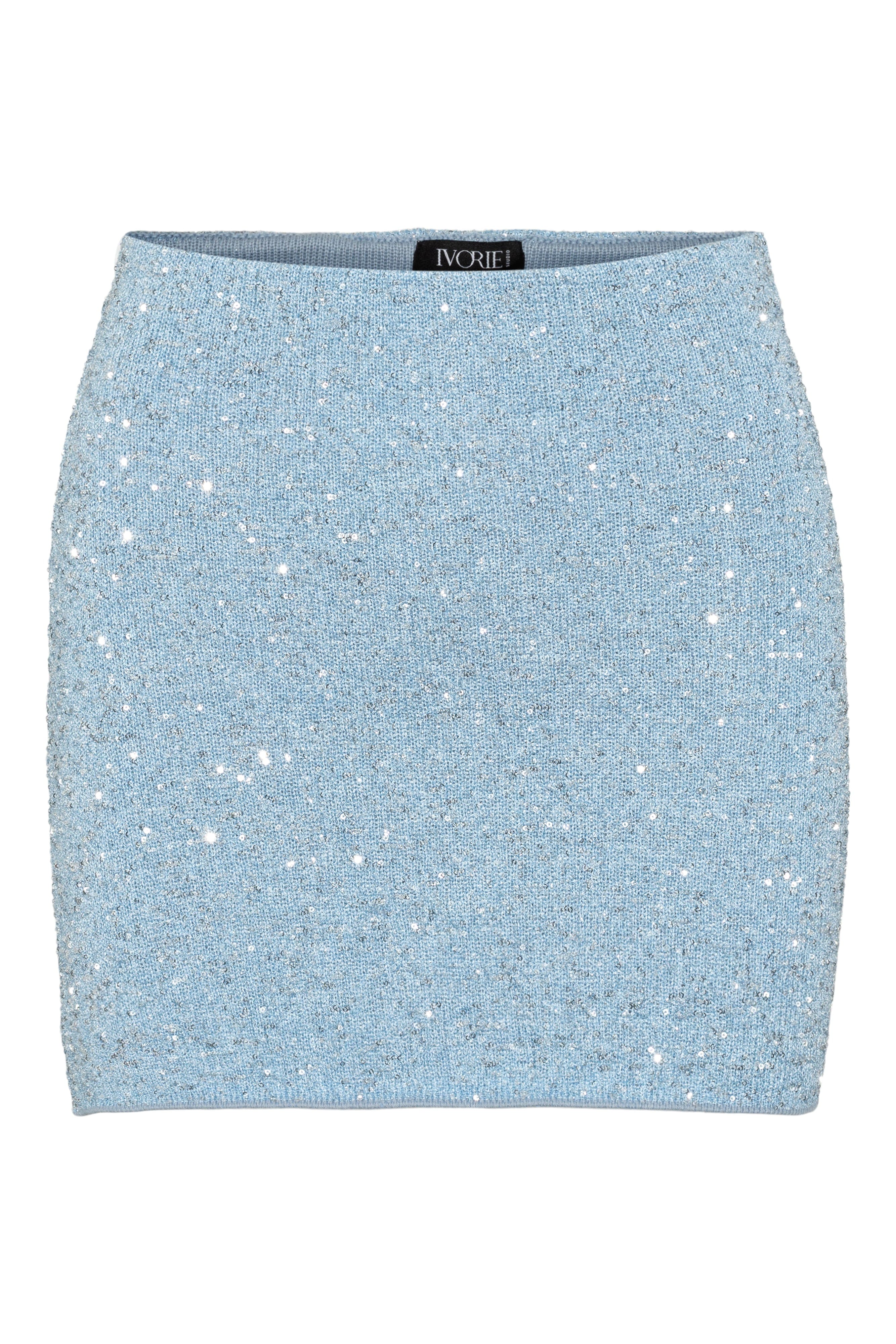 Ivorie Studio Miami Midnight Mini Skirt - Baby Blue