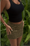 Miami Midnight Mini Skirt - Leafy Green