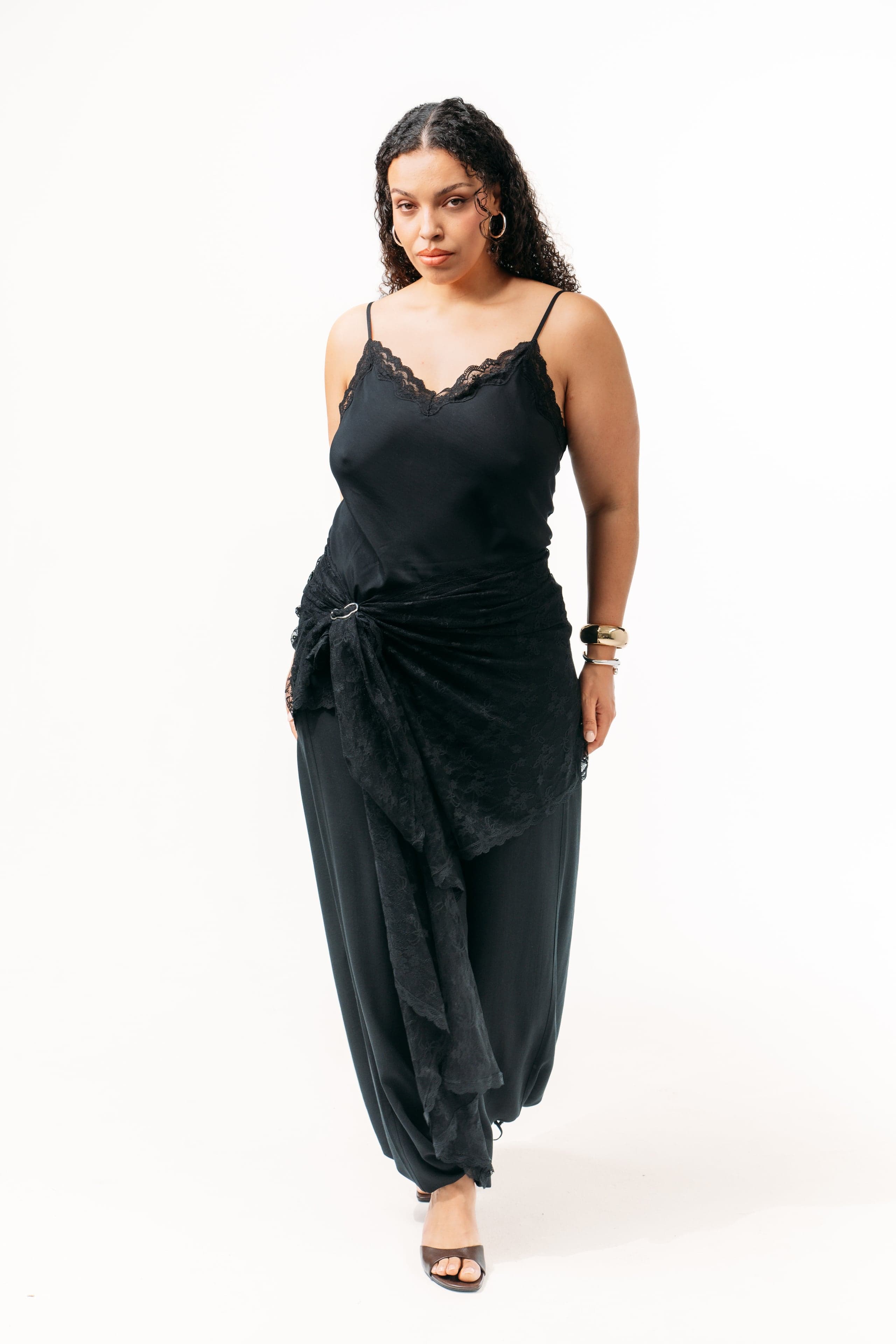 Ivorie Studio Pants Soleil Wide Leg Pants - Black