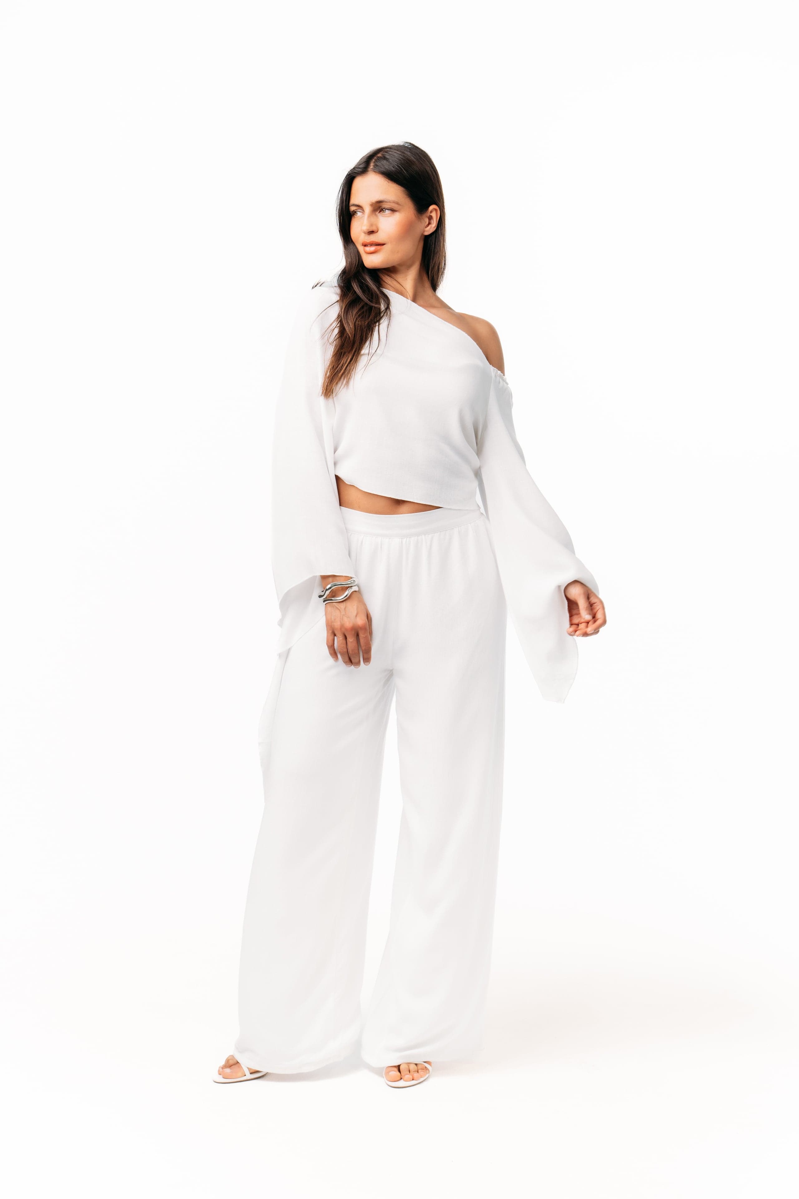Soleil Wide Leg Pants - Off-White – Ivorie Studio