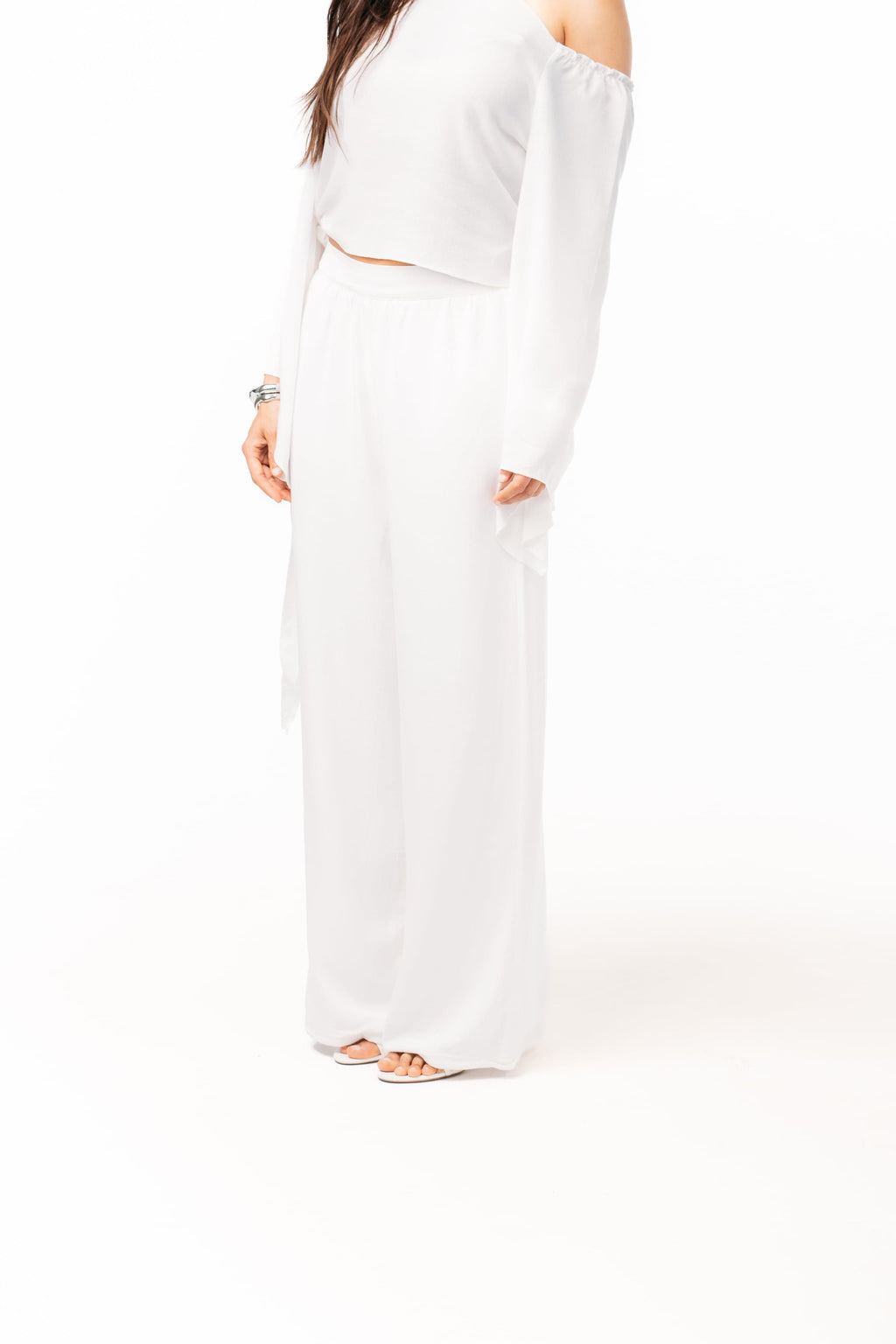 Ivorie Studio Pants Soleil Wide Leg Pants - Off-White