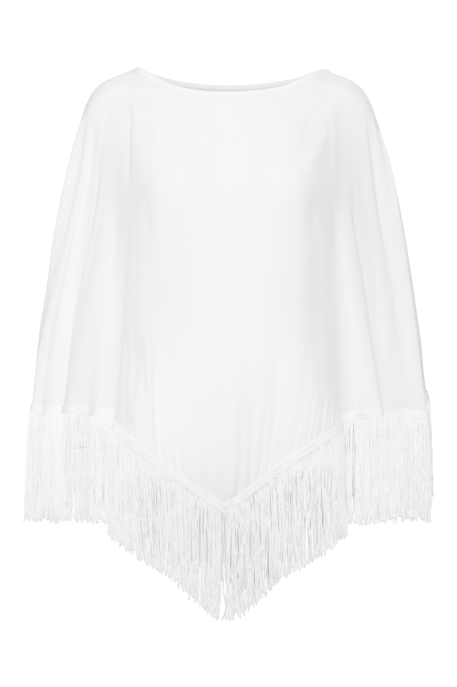 Ivorie Studio Poncho Golden Tides Fringe Poncho - Off White