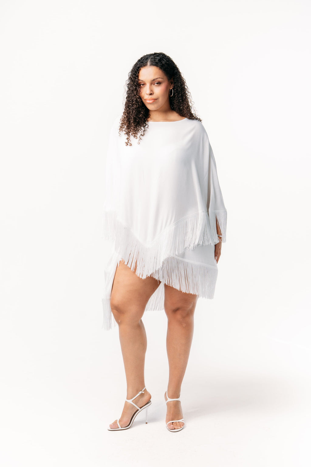 Ivorie Studio Poncho Golden Tides Fringe Poncho - Off-White