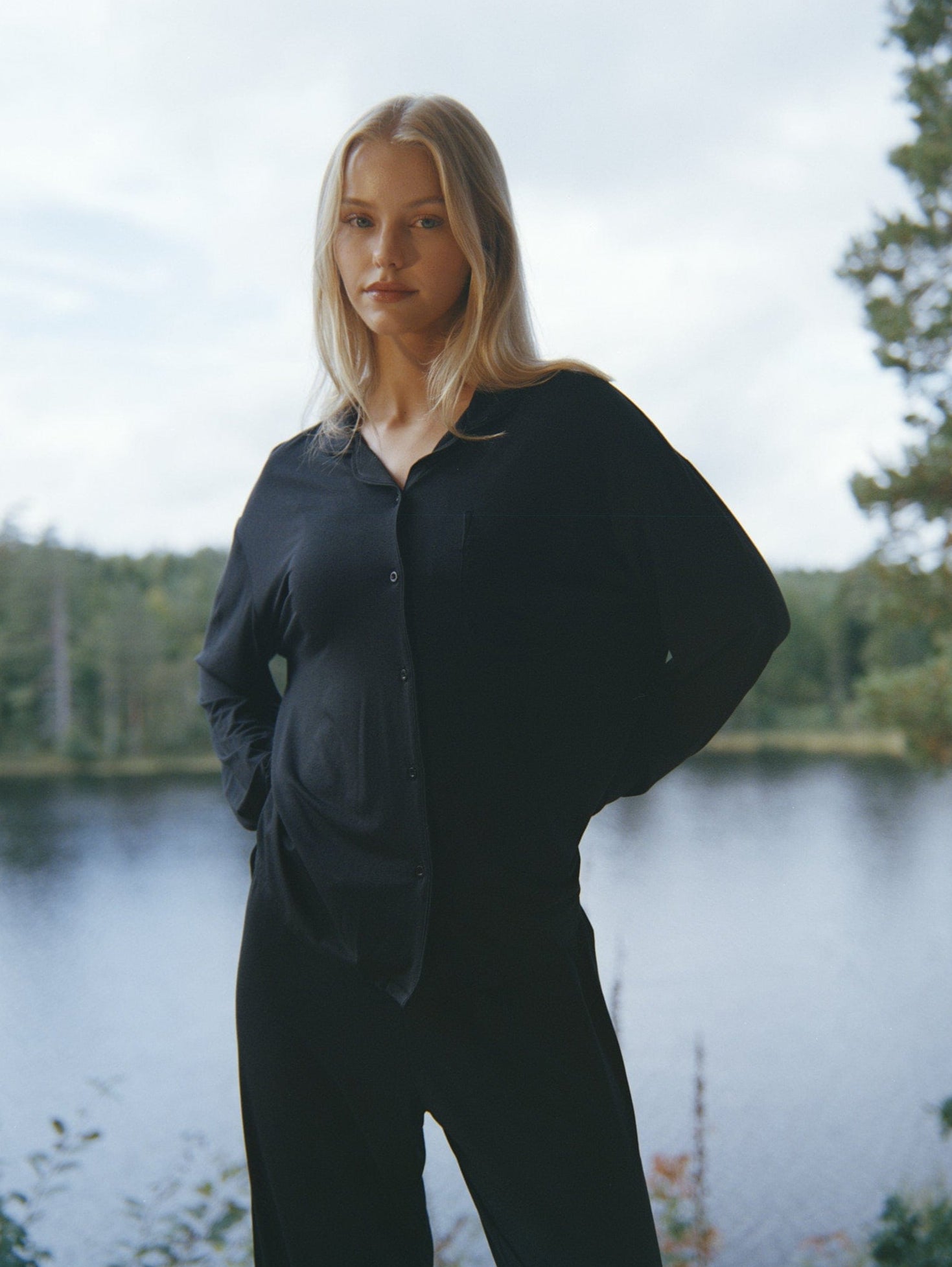 Cloud Lounge PJ Shirt - Black