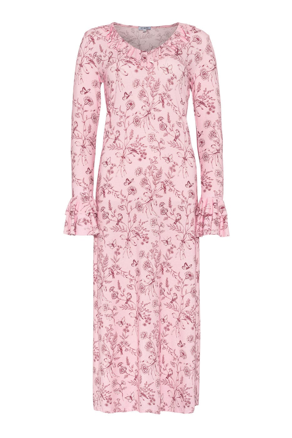 Ivorie Studio pyjamas Mamma Raad Frill Night Gown - Porcelain Printed