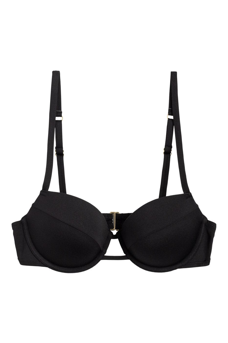 Ivorie Studio Resort Push-Up Bikini Top - Tropical Midnight Black