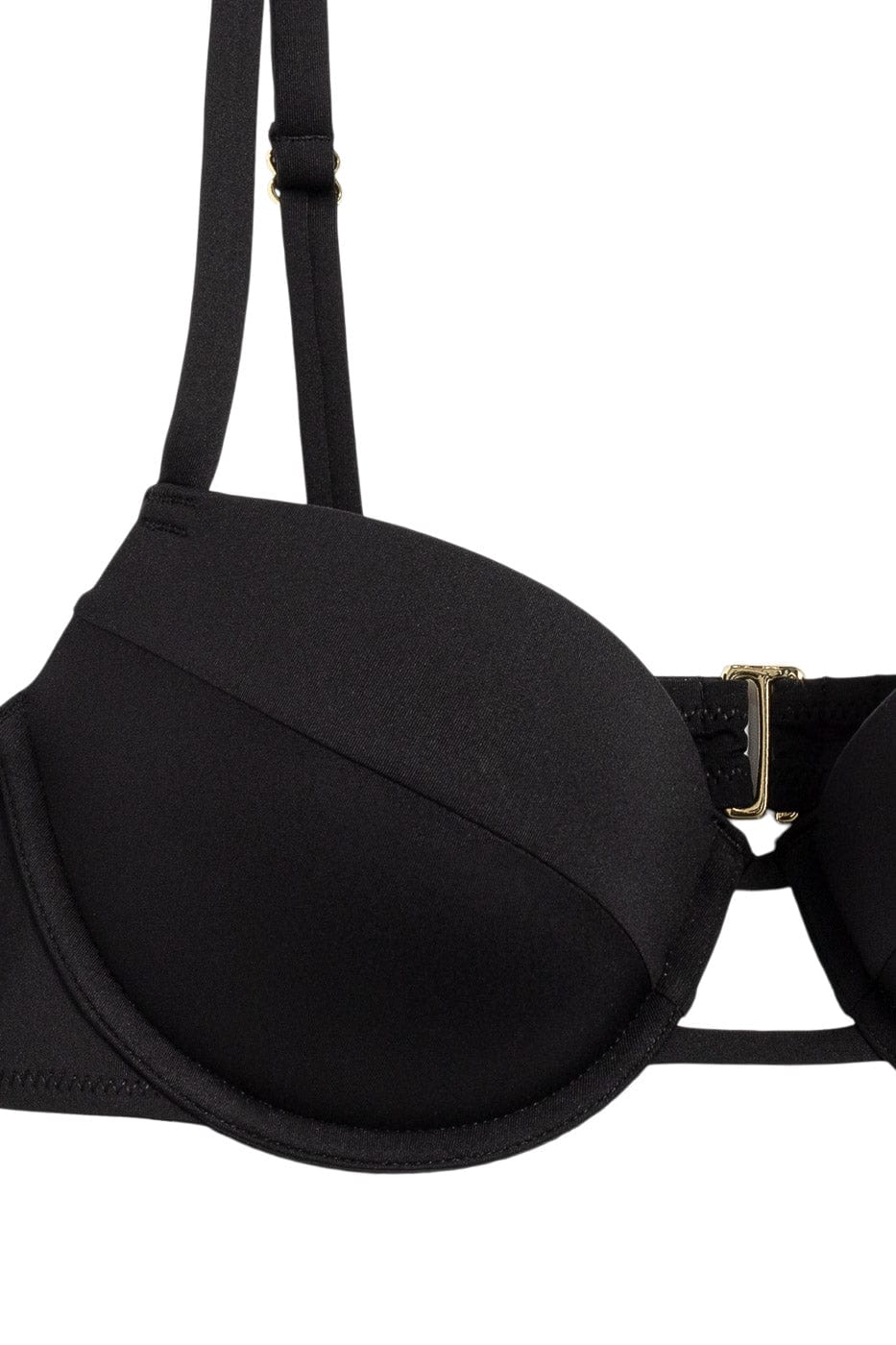 Ivorie Studio Resort Push-Up Bikini Top - Tropical Midnight Black