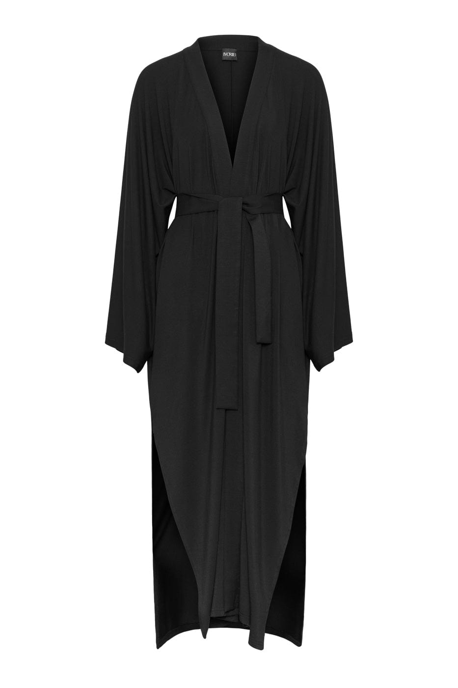 Ivorie Studio Robe Soft Sleep Robe - Long - Black