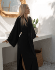 Ivorie Studio Robe Soft Sleep Robe - Long - Black