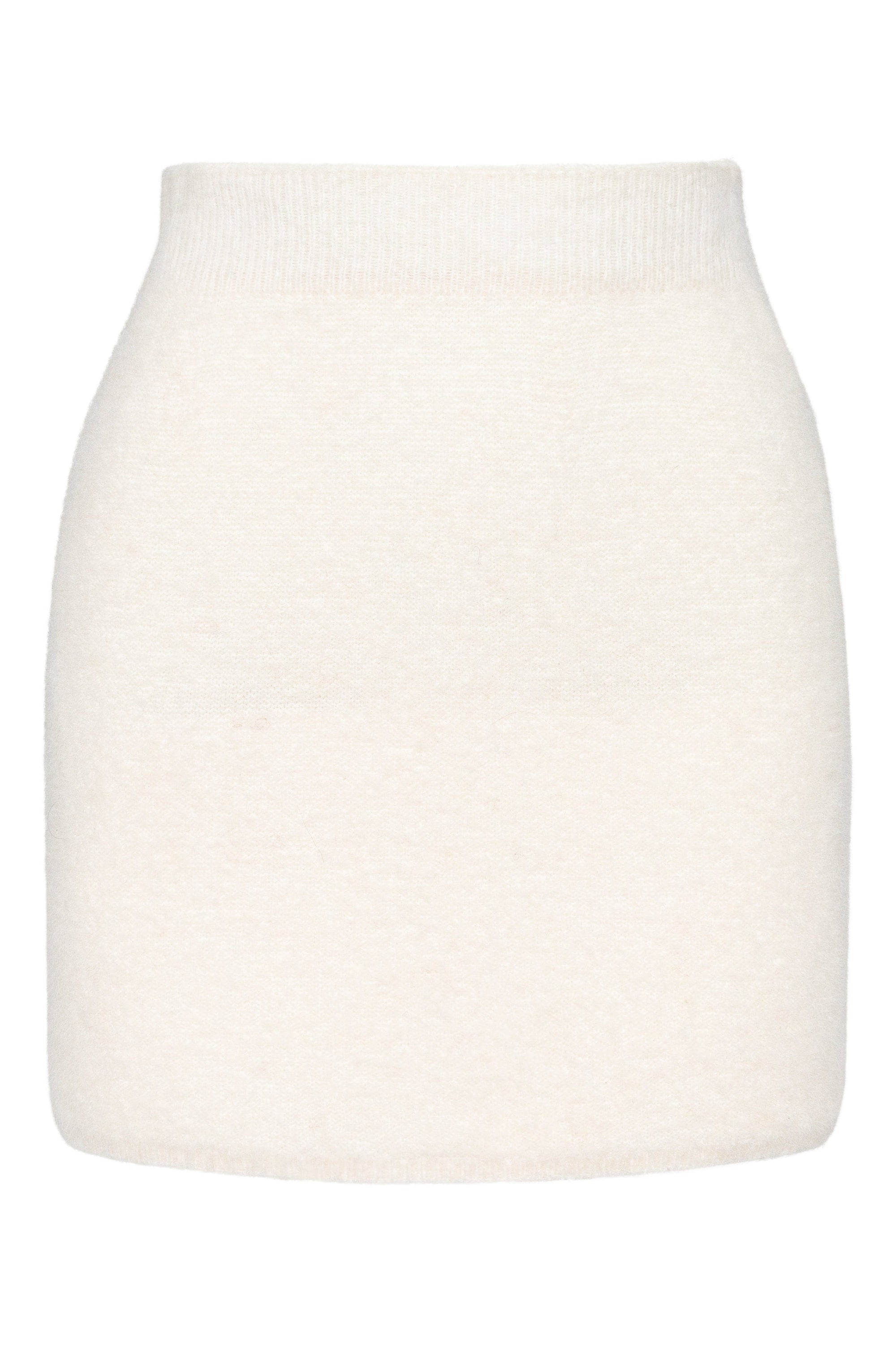 Ivorie Studio Skirt Chloe Wool Skirt - White