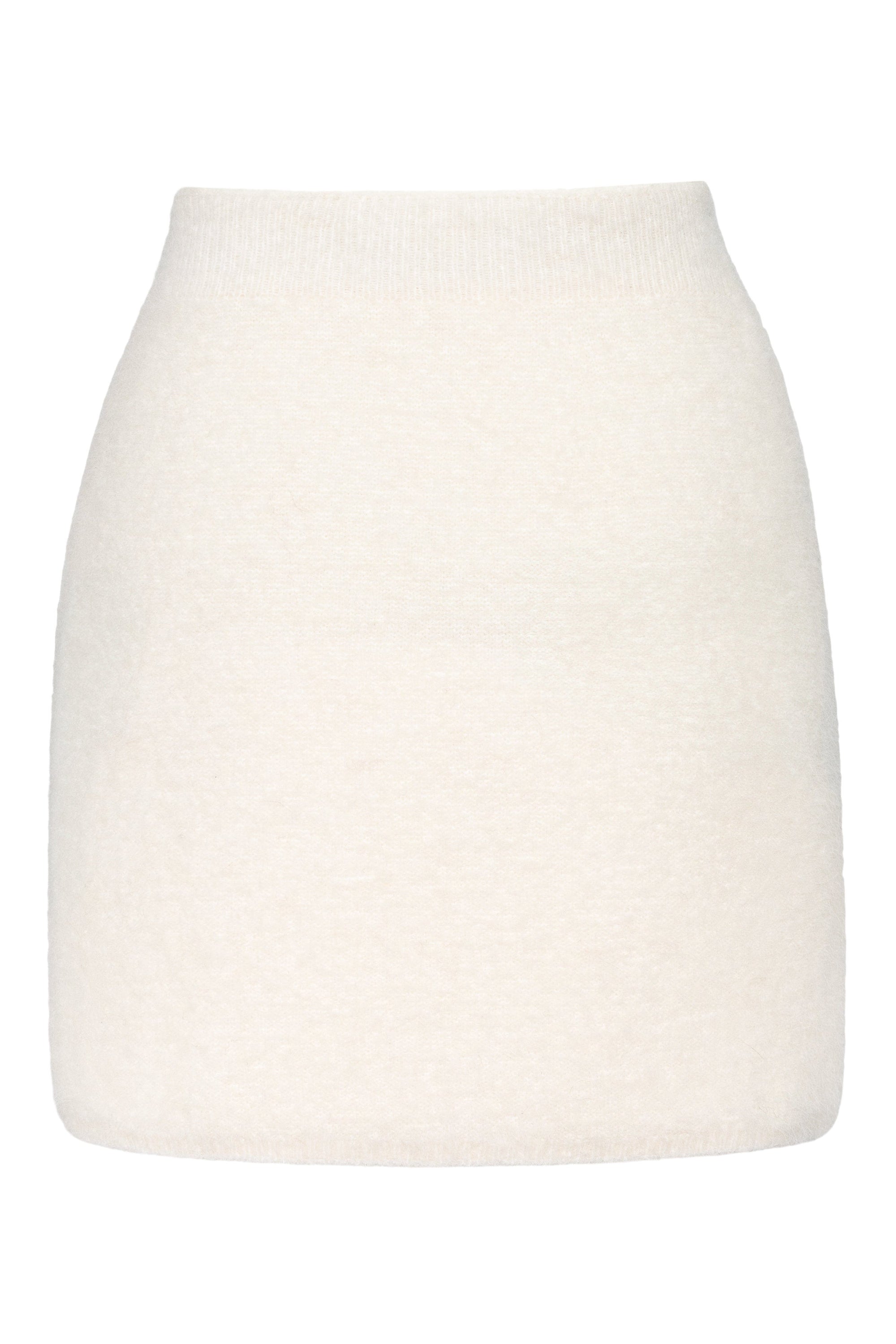 Ivorie Studio Skirt Chloe Wool Skirt - White