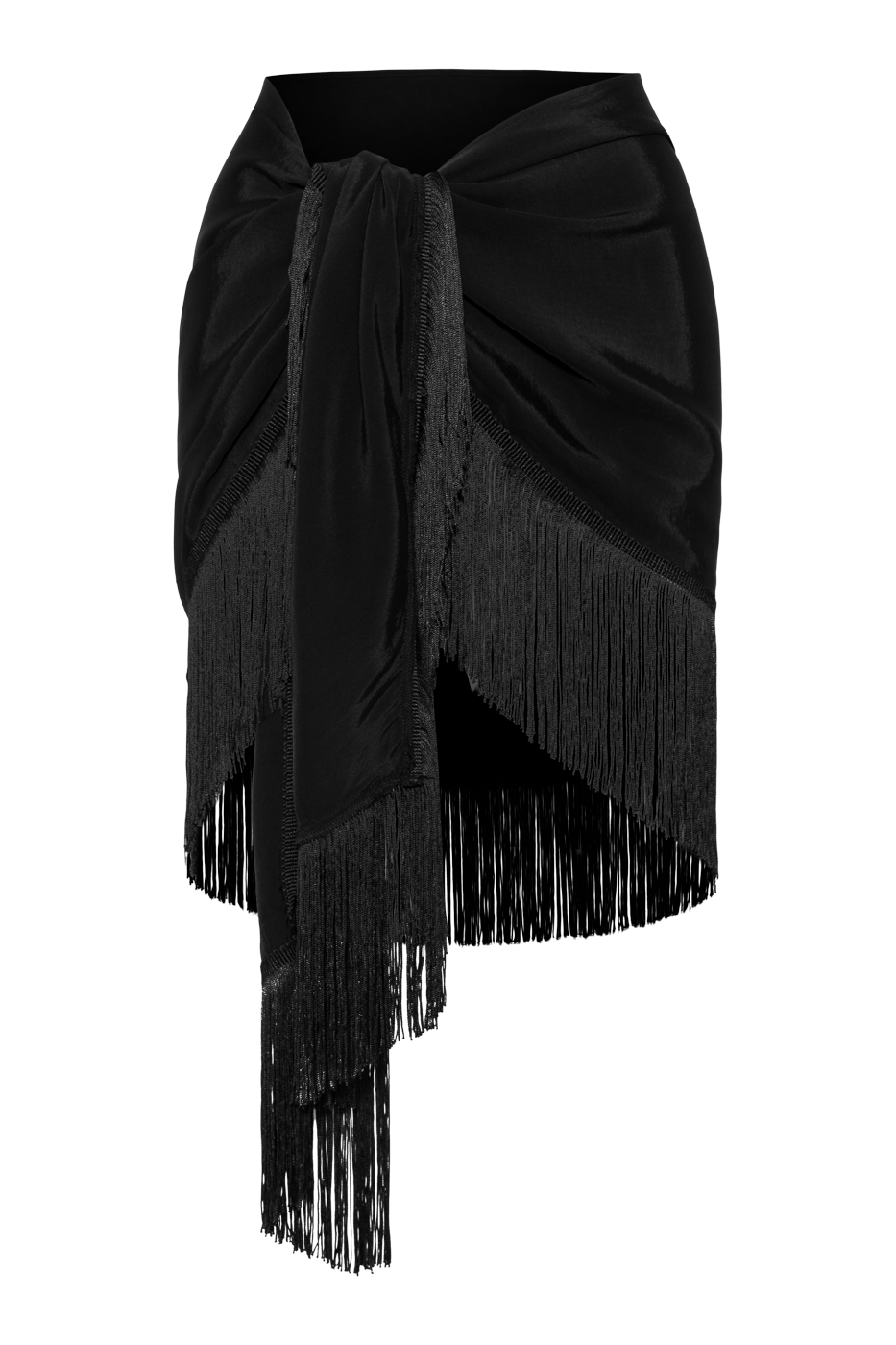 Ivorie Studio Skirt Golden Tides Fringe Sarong - Black