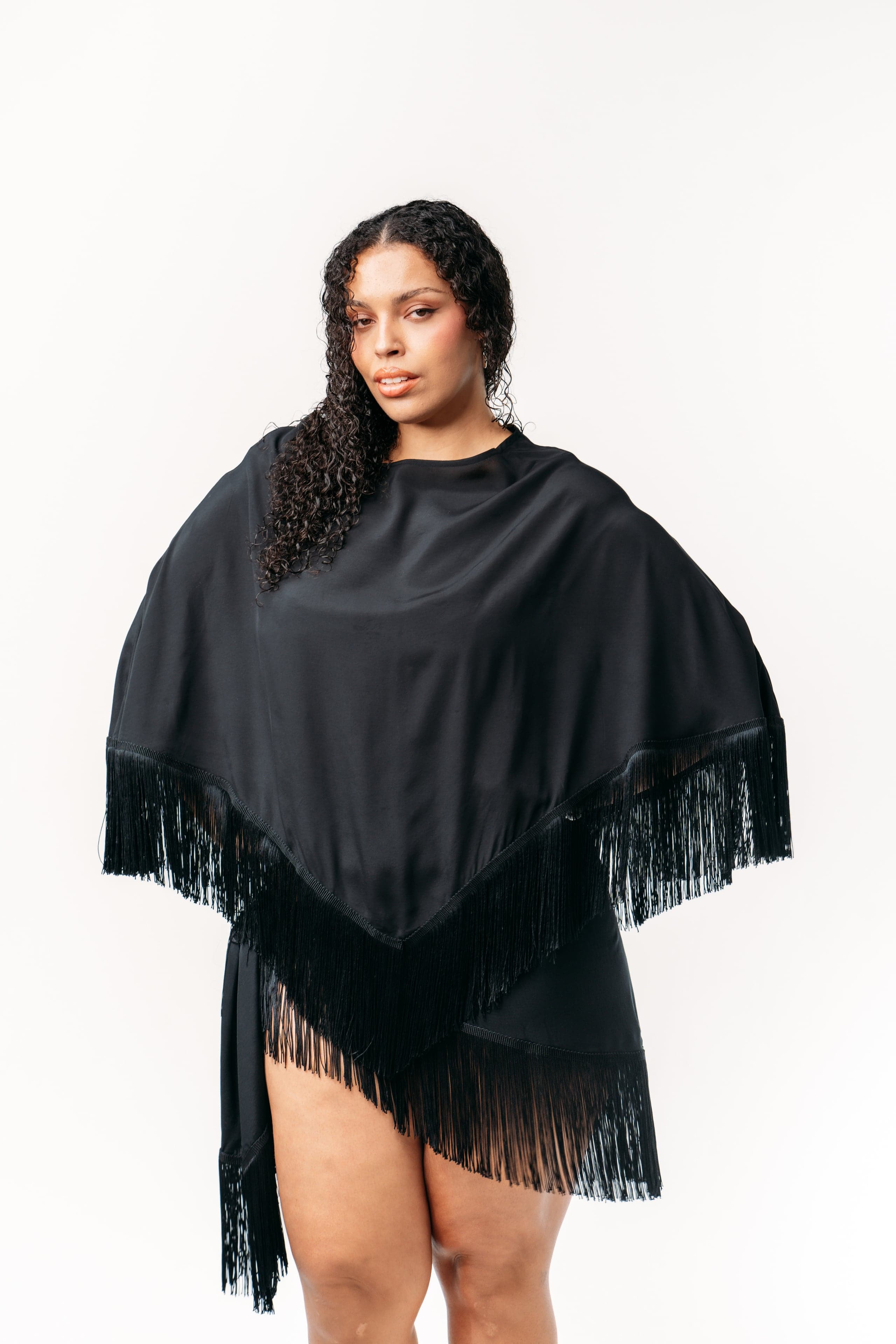 Ivorie Studio Skirt Golden Tides Fringe Sarong - Black
