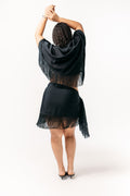 Ivorie Studio Skirt Golden Tides Fringe Sarong - Black