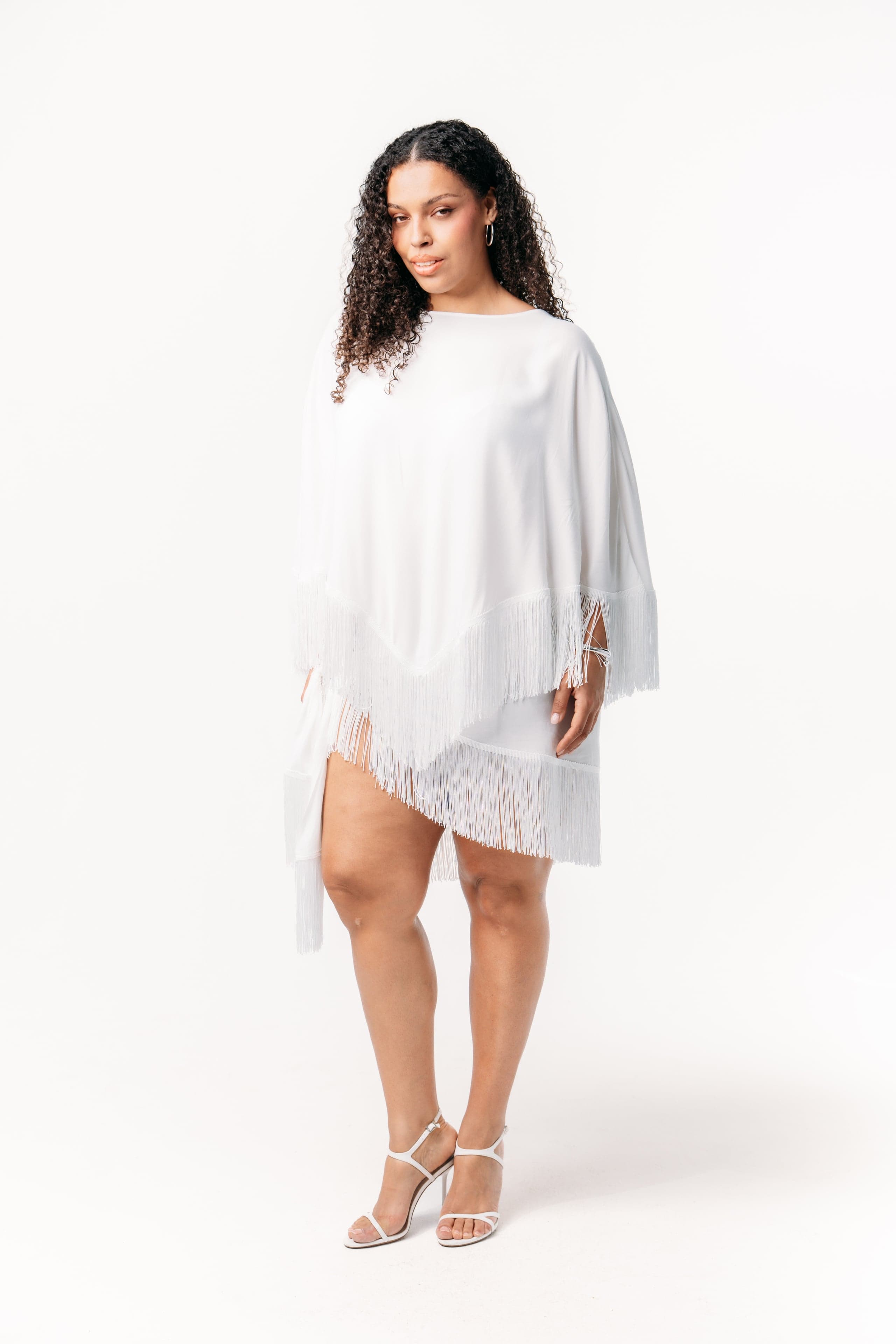 Ivorie Studio Skirt Golden Tides Fringe Sarong - Off-White