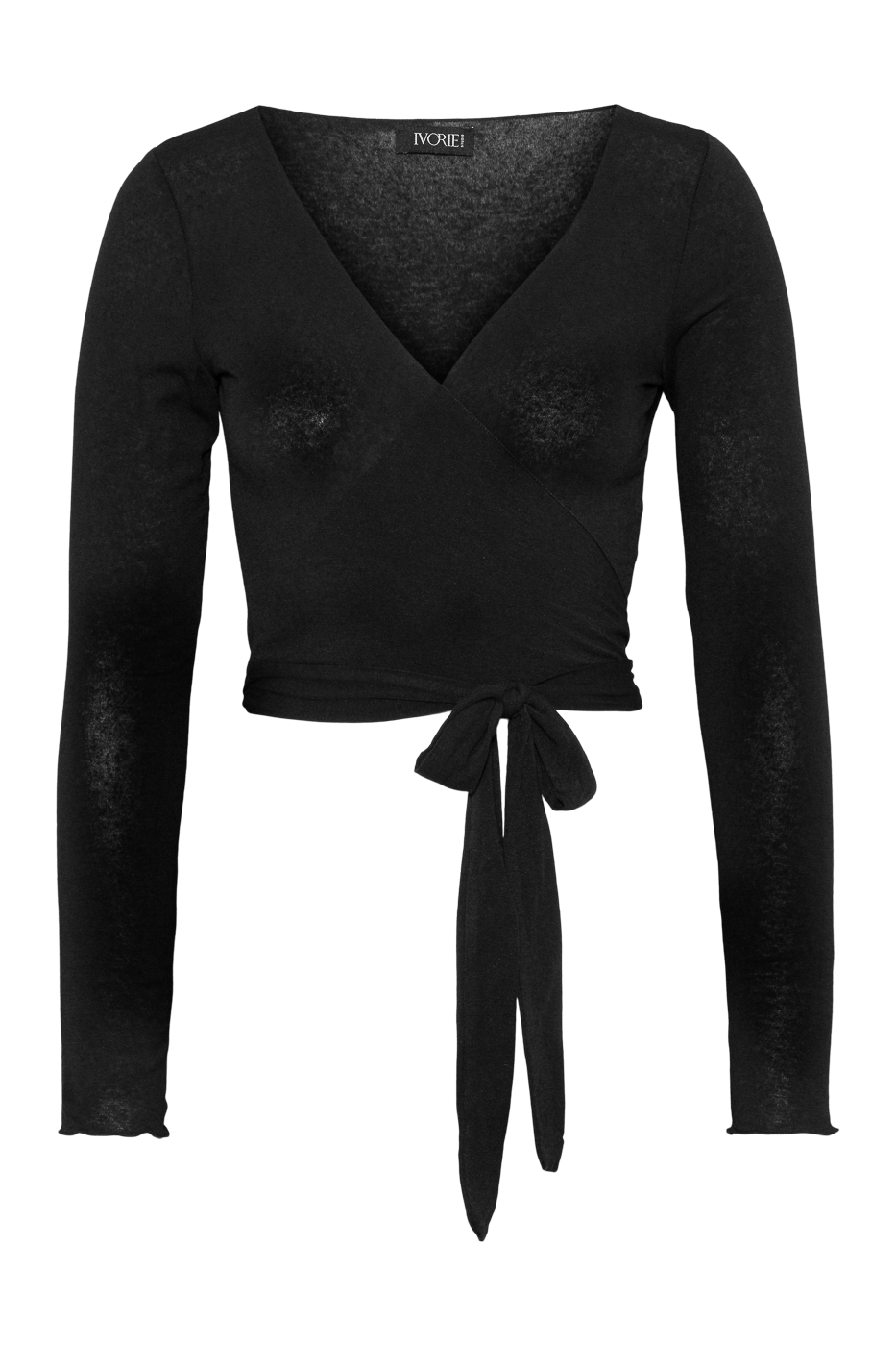 Ivorie Studio So Cute Cashmere Wrap Top - Black