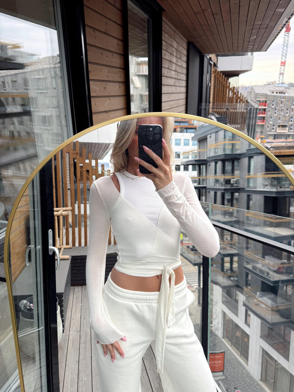 Ivorie Studio So Cute Cashmere Wrap Top - Creme